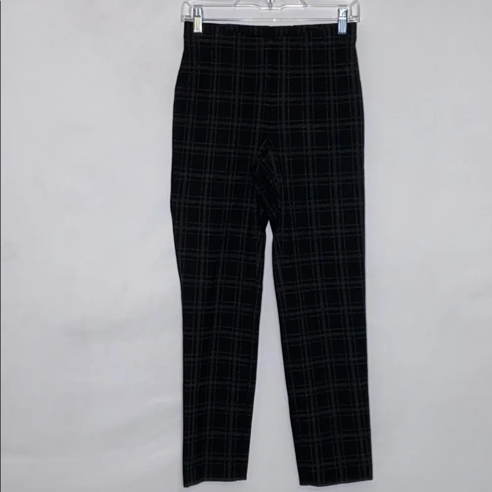 J. Jill Slim Leg Windowpane Plaid Ponte Pants XSP